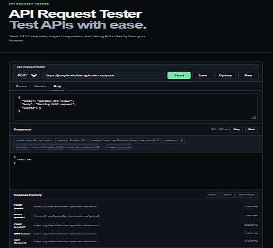 API Request Tester — REST API Testing Tool